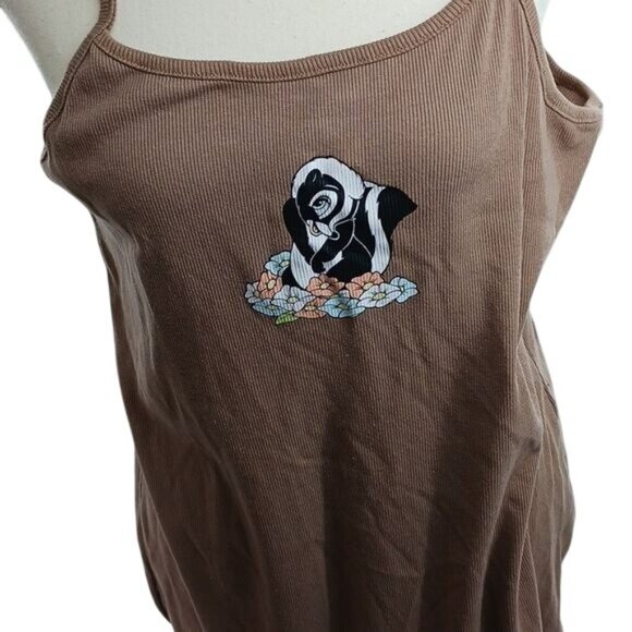 Disney Pepe Le Pew Dress Ribbed Sleeveless Summer Stretch Juniors Size 2XL - Picture 3 of 6